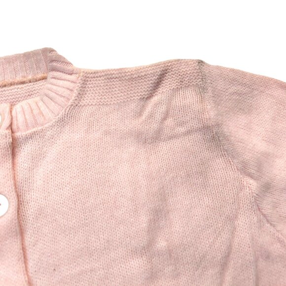 Vintage 1940s-1950s Light Pink Long Sleeve Knit Cardigan Sweater - Picture 5 of 12